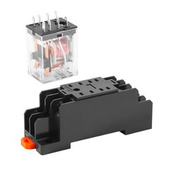 220/240V AC Coil DPDT Relay MY2NJ 8 Pin w Socket Base R3Z16615