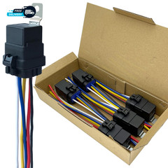 40 30AMP 12VDC Waterproof 5 Pin Automotive Relays Kit with Built In Diode