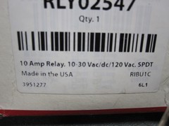 Functional Devices Inc. RIB Relay, RIBU1C. Trane Part# RLY02547 10amp SPST, .