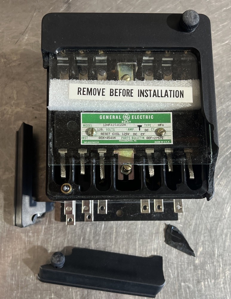 General Electric Relay Model 12HFA154E22H Nos Surplus-Damaged Case As Shown