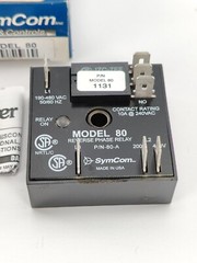 NEW SymCom Model 80 3PH 80 VOLT REVERSE PHASE RELAY 171-528V