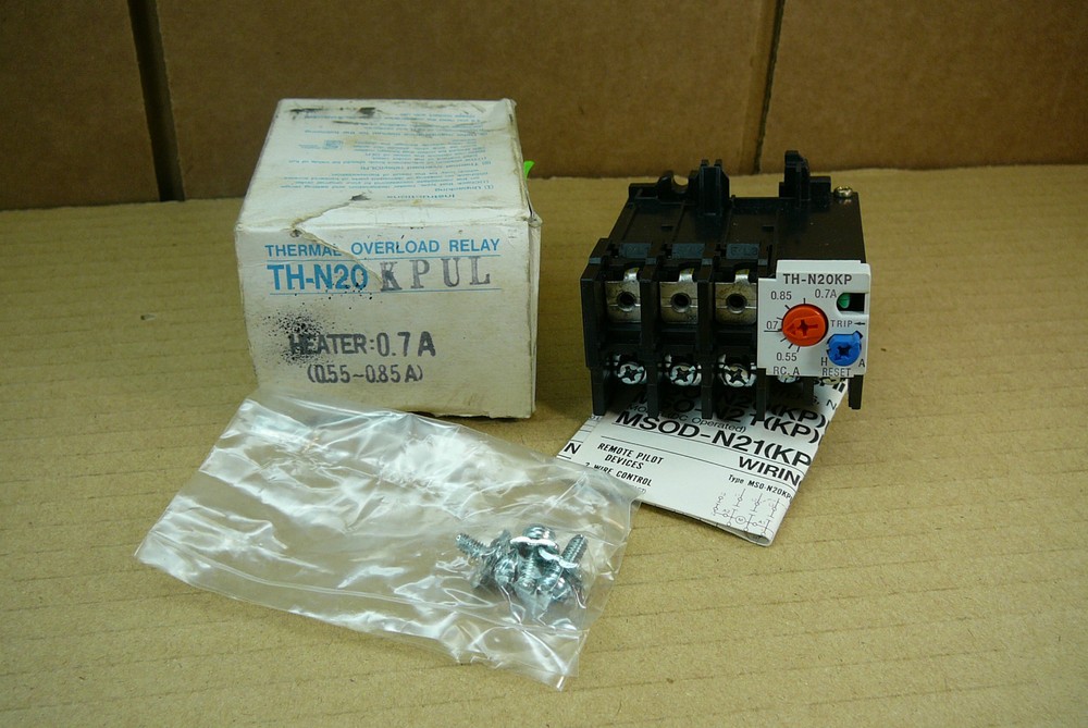 TH-N20KPUL-0.7A Mitsubishi NEW In Box Heater Overload Relay Range 0.55A-0.85A
