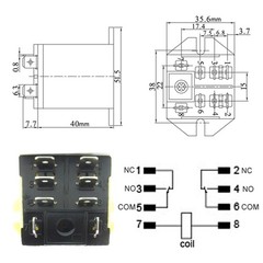 30A High Power Relay DC12V DC24V AC110V AC220V DPDT + Anti-loose Locking Socket