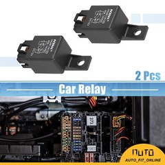 TWO Z1507091/4 4 Pin DC 12V 40A Universal Car Vehicle Motor Fuse Relay Switch