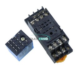 1-10* MY4NJ 12V/24V/110V/220V Coil Power Relay DIN Rail Mounted Base 14 Pin Lot
