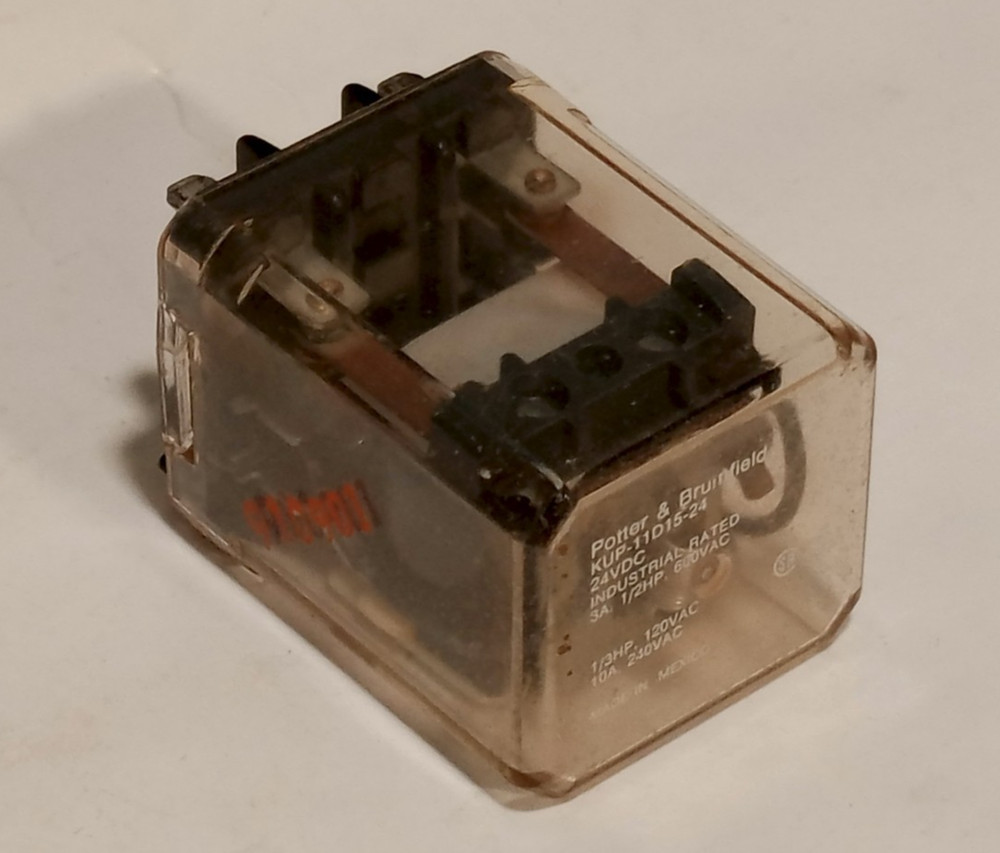 Potter & Brumfield KUP-11D15-24 Ice Cube Relay 3A, 1/2HP, 600VAC, 24VDC, 8-Pin