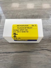 8501KUR12V24 SQUARE D PLUG-IN GP RELAY CONTACT: DPDT-10A COIL: 240V 50/60 HZ