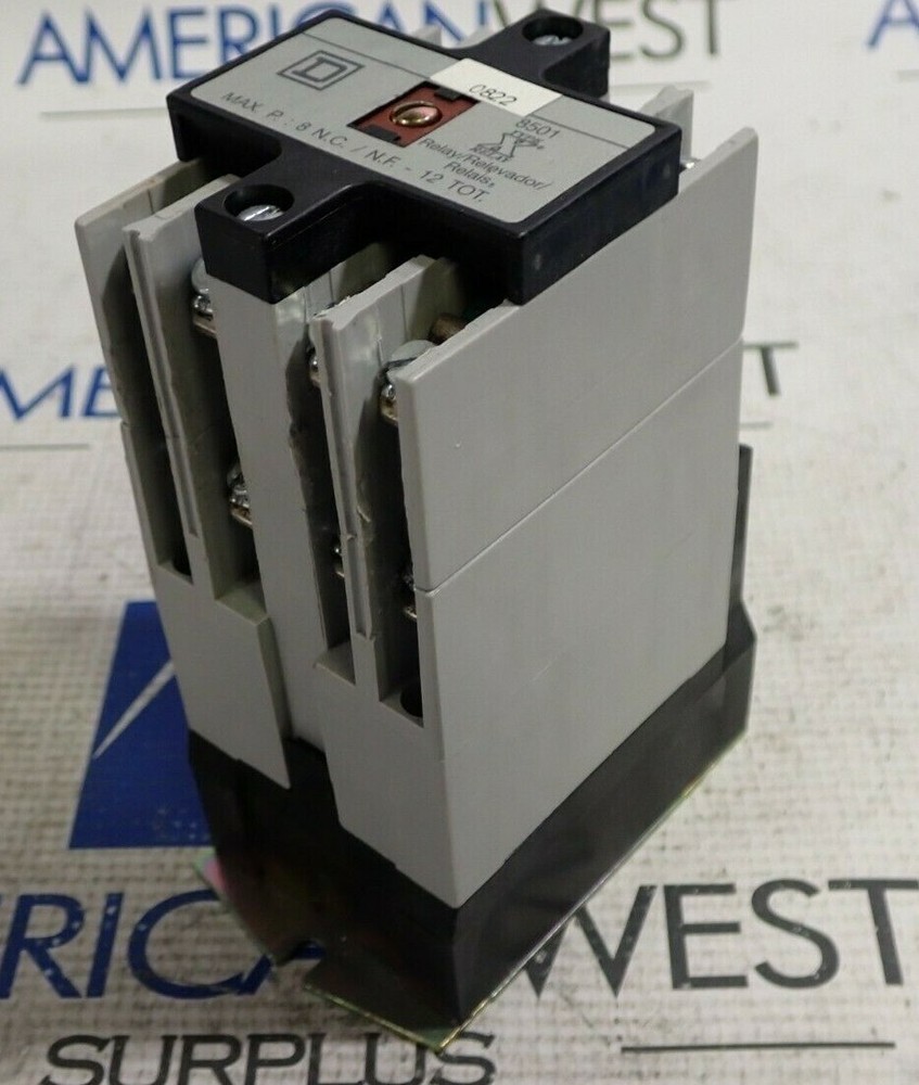 Square D 8501X060 Ser A Industrial Control Relay 120V 50/60Hz Coil 9998 X44 0820