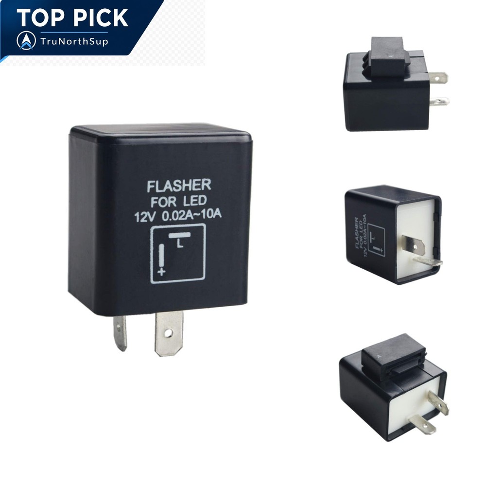 12V LED Flasher Relay 2 Pin CF-12 For Turn Signal Hyper Flash Fix Motorcycle …