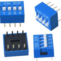 20PCS Slide Toggle Switch Dual Row 8 Pin 4 Position Pitch 2.54mm Blue Toggle …