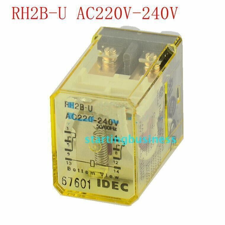 2PCS For IDEC Intermediate Relay RH2B-U-AC220V-240V 2 Open 2 Closed Wide 8 Feet-