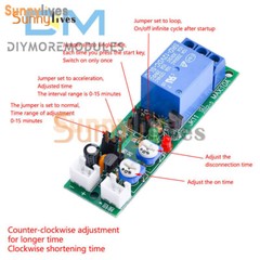 5V 12V 24V DC Infinite Cycle Delay Timer Relay Turn On-off Switch Loop Module US
