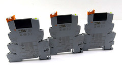 Lot of 3 Phoenix Contact 2966016 PLC-BSC-24DC/21 Base w/ 2966595 Relay