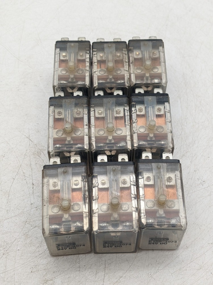 9 Piece Set Dover K10P-4074 Cube Relay 24 Volt DC 8 Blade Pin