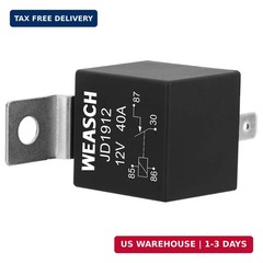 2 Pack JD1912 Car Relay, 12V 40A, 4 Pins SPST, Automotive Switches and Starters,