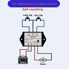 12V DC 10A Forward Reverse Relay Module for Motor Control with LED Indicator