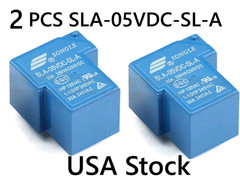 2pcs T90 Coil Relay 5VDC 30A 250VAC 30VDC 5 Pin SLA-05VDC-SL-A (5V Coil)