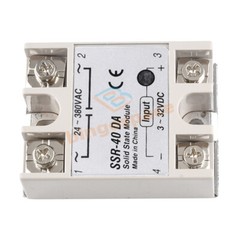 SSR-25DA SSR-40DA SSR-60DA 250V Solid State Relay Alloy Heat Sink 25/40/60/100A