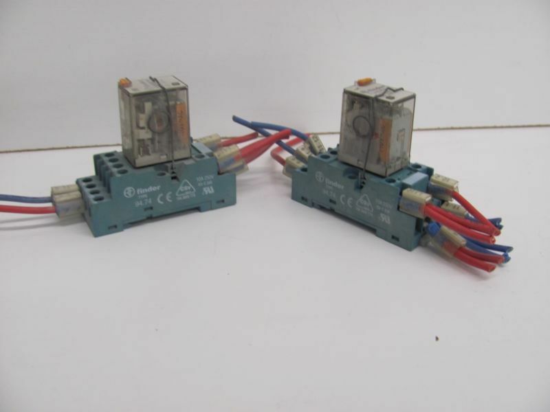 LOT OF 2 FINDER 94.74 W/ 55.34.8.110.0040 RELAY 7A 110VAC
