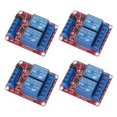 4pcs 2 Channel 5V Relay Module with Optocoupler Support High Low Level Trigger