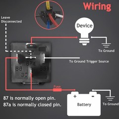 2 Pack 12V 40/30 Amp Car Relay DC 5 Pin SPDT and Harness – Heavy Duty 12 AWG Cop