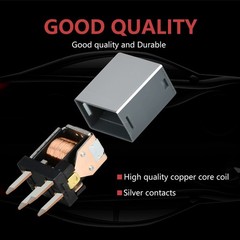 4 Pack High Power 4 Pin Relay Fuse Box Compatible with GM Vehicles – Gray
