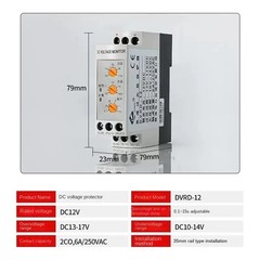 DVRD – 12/24/48 DC Voltage Sensitive Monitor Relay Under & Over Voltage Relay