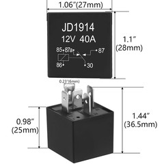 6 Pack JD1914 Car Relay, 12V 40/30A, 5 Pin SPDT, Automotive Switches and Starter