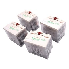 Lot of 4 Schneider RPM41F7 Relays, 4PDT 14-Pin, 277VAC 15A Max, 120VAC Coil