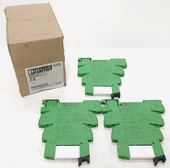 PHOENIX CONTACT LOT OF 3 RELAY MODULE PLC-RSC 24DC/21/C1D2 6 AMP 24 VDC PLUG-IN