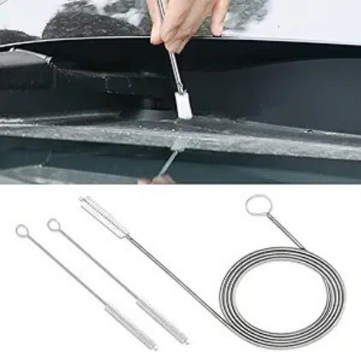 Long Flexible Wire Brush, 155CM Stainless Steel Pipe Cleaner for Auto Sunroof Dr