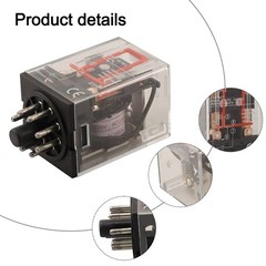 Small Intermediate Relay MK2P I 8 Pin 10A 250VAC AC 220V for Communication
