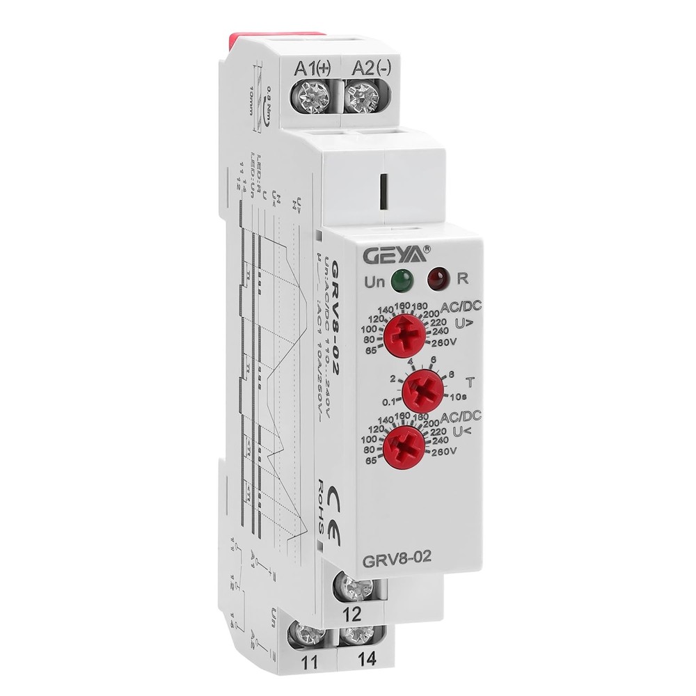 Voltage Protection Relay OverUnder Voltage GRV802 AC/DC 110V240V Switch
