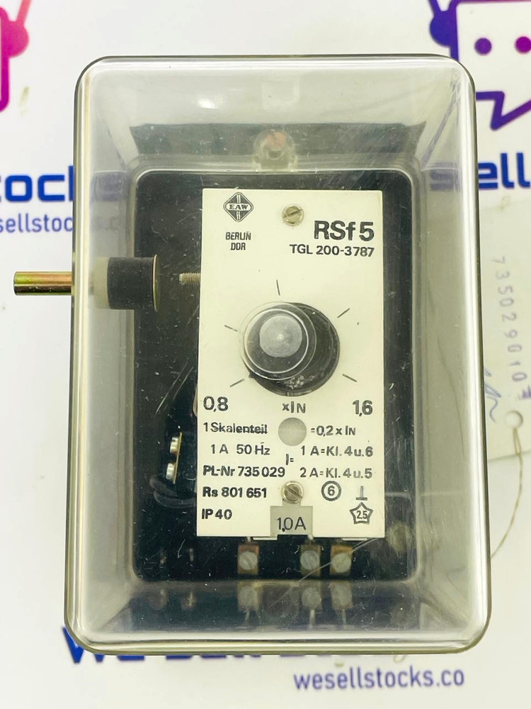 EAW RSf5 Adjustable Current Relay TGL 200-3787 1A