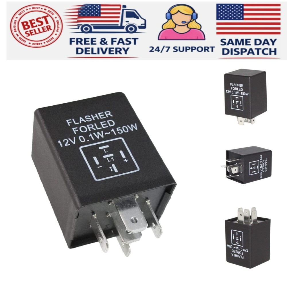 12V 5-Pin EP27 LED Relay – Automatic Turn Signal Flasher for Hyper Flash Issues