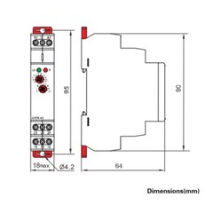 New GRT8-B1 Mini Power Off Delay Time Relay DIN Rail Type 12V~240V