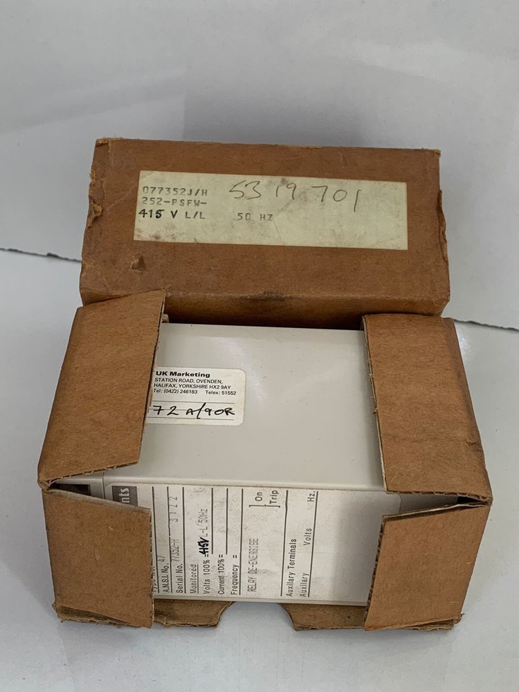 Crompton Instruments / Protector Trip Relay / 252-PSFW / 415V, 50Hz