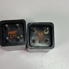 (8) Vintage 4 Pin Relay Sockets Base Black Bakelite Plug-In Cover INSP 103-143