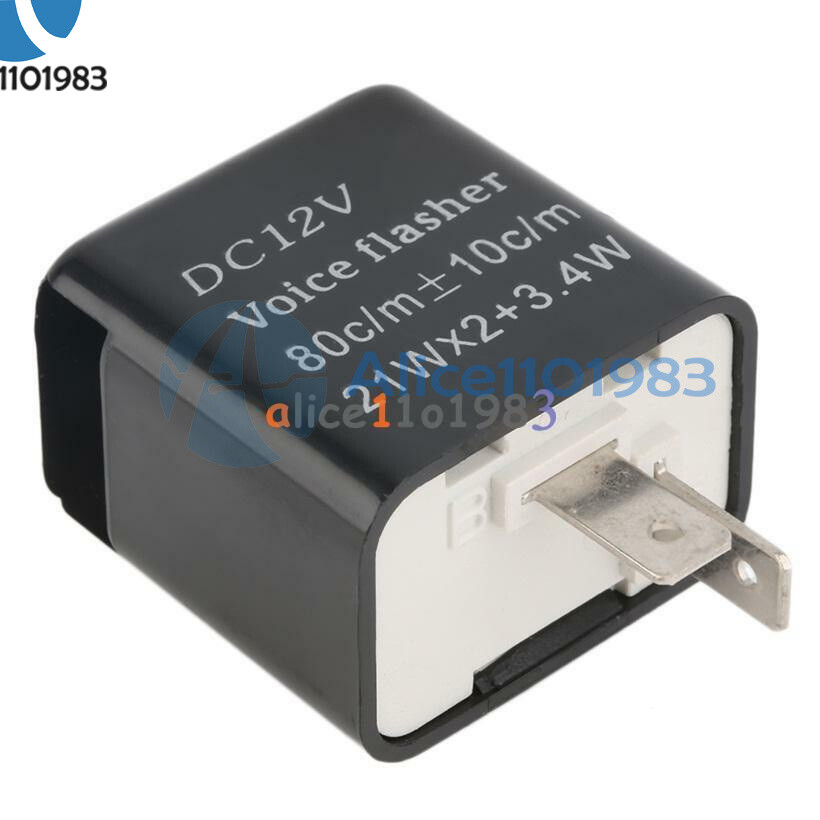 12V 2Pin Motorcycle Turn Signal Indicator Speed Adjustable LED Flasher Relay