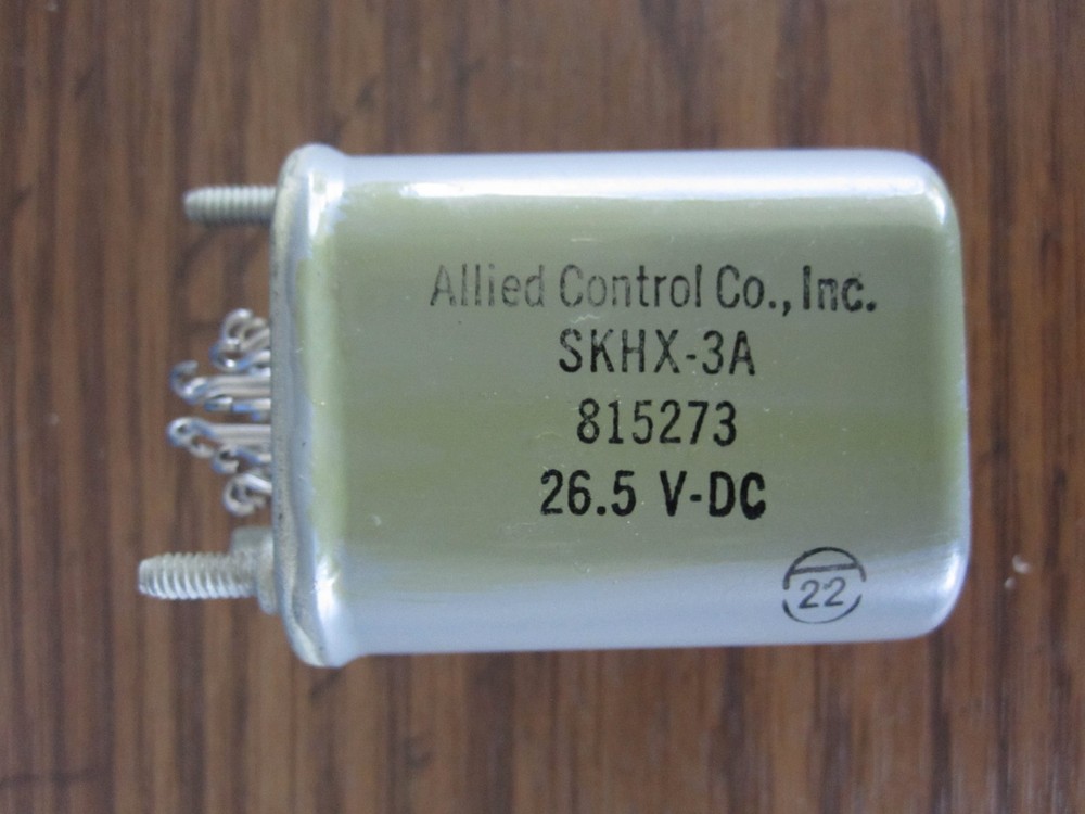 ALLIED CONTROL LOCKHEED 815273 RELAY ALT. # SKHX-3A – 26.5 VOLT DC