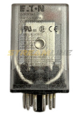Eaton D3RR3A1 Ice Cube Relay, 10 Amp, 110 Vdc Coil, 11-Pin Octal Base, 3PDT