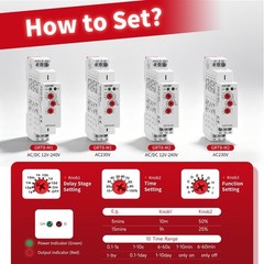 16A Multifunction Time Relay with 10 Function Choices AC230V Relay (GRT8-M1,A…