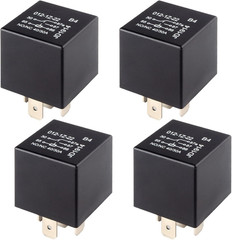 4 PCS Relays, 5 Pin Relay, 40A Waterproof Car Relays, 12V Relay Switch for Elect