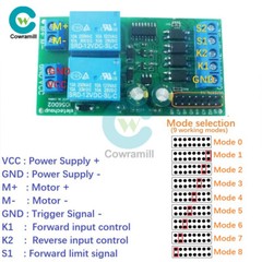 IO56D02 DC 12V 24V Motor Controller Relay Module Forward Reverse Control Board