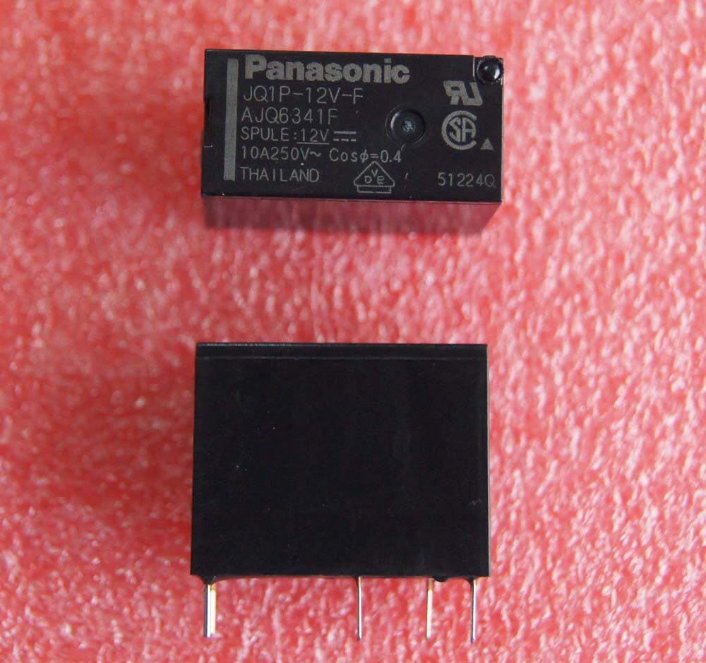 10pcs New 12V JQ1P-12V-F AJQ6341F NAIS Relay 12VDC 10A 250VAC 5Pins