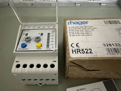 Hager HR522 ELR Earth Leakage Relay 230V 0.03–10A Time Delay 50% Led Test HR 522