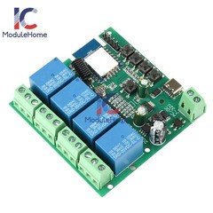 DC/AC7~32V 433MHz 4Channel Tuya Wireless RF Relay Remote Control Switch Receiver
