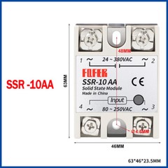 Single Phase Solid State Relay Module AC- AC SSR 10AA- 100AA AC24-380V AC80-250V