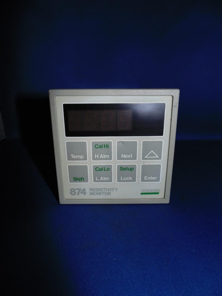 Foxboro 874 Resistivity Controller Control Monitor 874RS-AT-A
