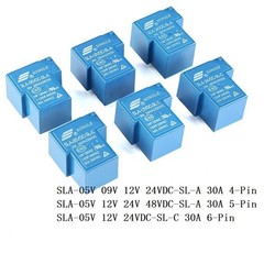 SONGLE Mini Power Relays SLA-05V 09V 12V 24V 48VDC-SL-A -SL-C 4/5/6Pin 30A T90